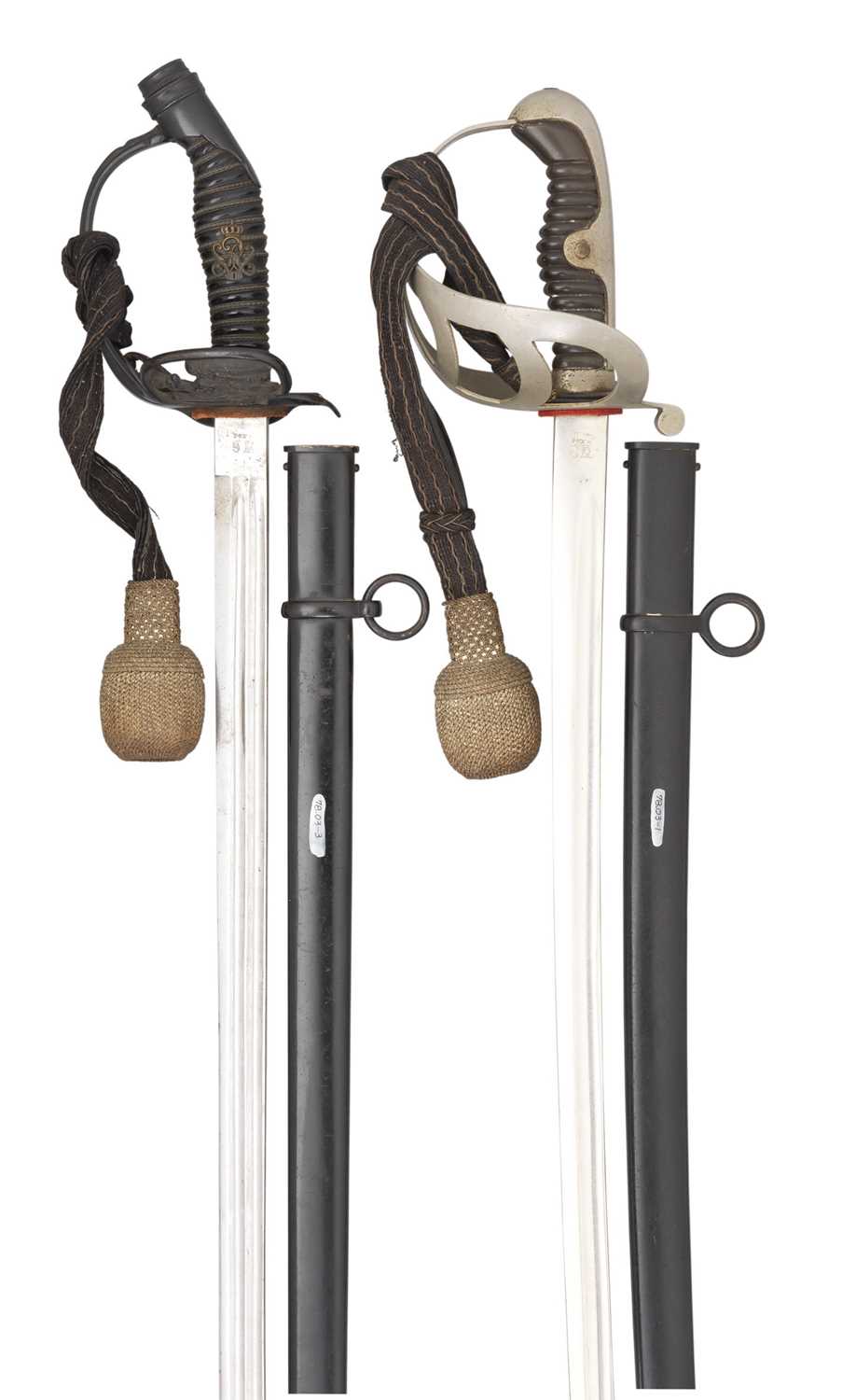 Lot 393 - **A GERMAN MODEL 1889 INFANTRY SWORD AND A PRUSSIAN MODEL 1852 CAVALRY SWORD