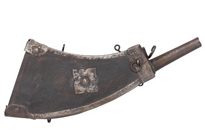 Lot 461 - **AN AUSTRIAN MUSKETEER'S POWDER-FLASK