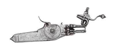 Lot 465 - **A GERMAN DETACHED WHEEL-LOCK FROM A MÃœLLERBÃœCHSE BY NEHLER DESSAU