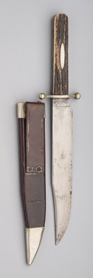 Lot 620 - A BOWIE KNIFE, JOSEPH RODGERS & SONS, NO. 6 NORFOLK STREET, SHEFFIELD, EARLY 20TH CENTURY