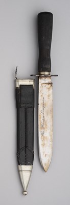 Lot 625 - A HUNTING KNIFE, JOSEPH RODGERS & SONS CUTLERS TO HER MAJESTY, SHEFFIELD, CIRCA 1860