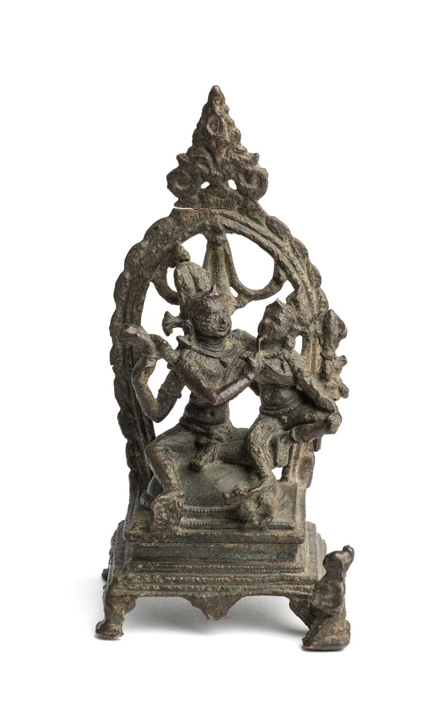Lot 88 - A PALA BRONZE UMA-MAHESVARA GROUP