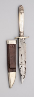 Lot 578 - A SMALL BOWIE KNIFE, JONATHAN CROOKES, SHEFFIELD, LATE 19TH CENTURY