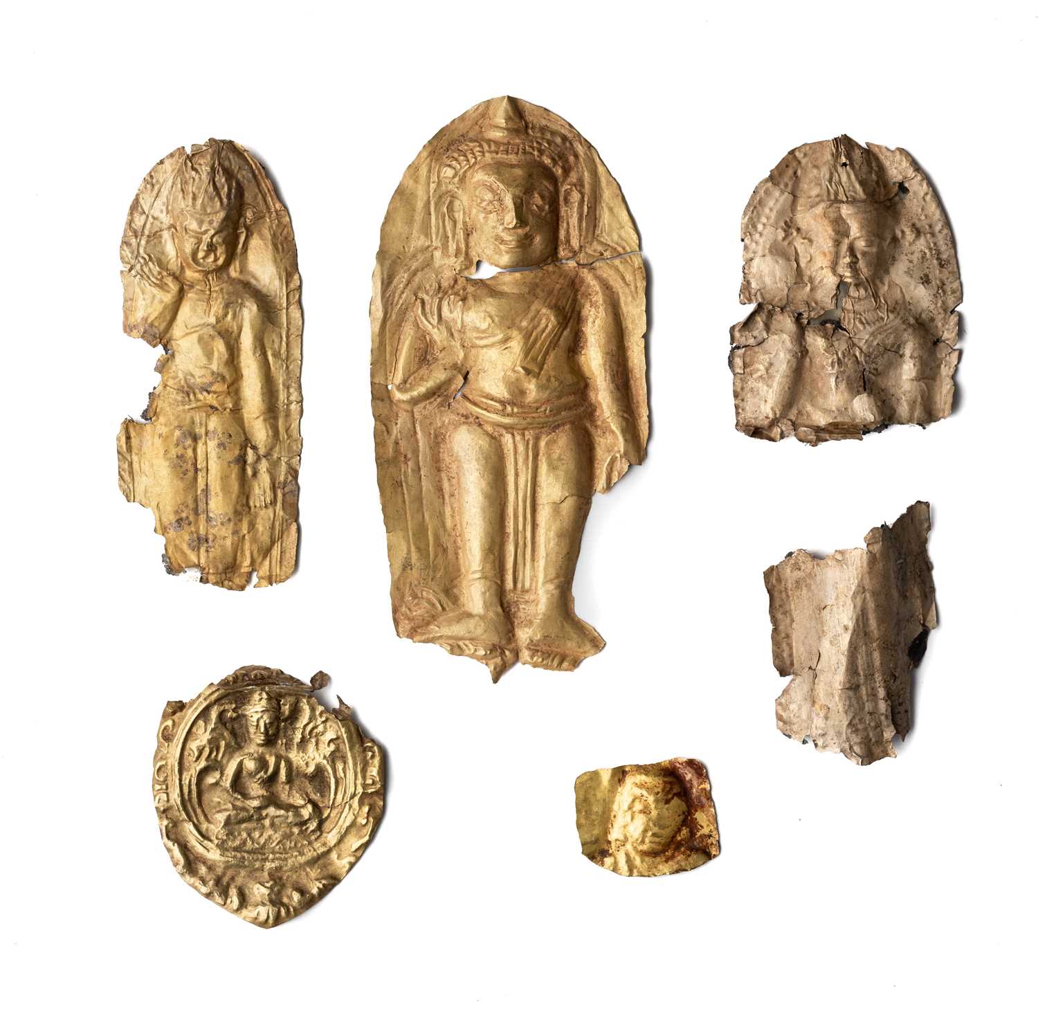 Lot 204 - FIVE SHEET GOLD FRAGMENTARY PLAQUES