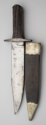 Lot 764 - A MASSIVE BOWIE KNIFE, SIMPSON, 55 STRAND, LONDON, THIRD QUARTER OF THE 19TH CENTURY