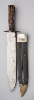 Lot 755 - A LARGE BOWIE KNIFE, LUND, FLEET ST, LONDON, CIRCA 1870