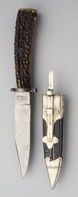 Lot 756 - A SMALL BOWIE KNIFE, LUND, FLEET ST, LONDON, CIRCA 1880