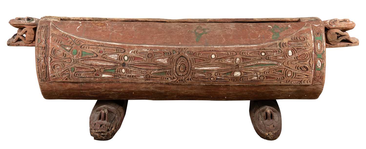 Lot 267 - â–¡ A LARGE CEREMONIAL SLIT DRUM (GARAMAT)