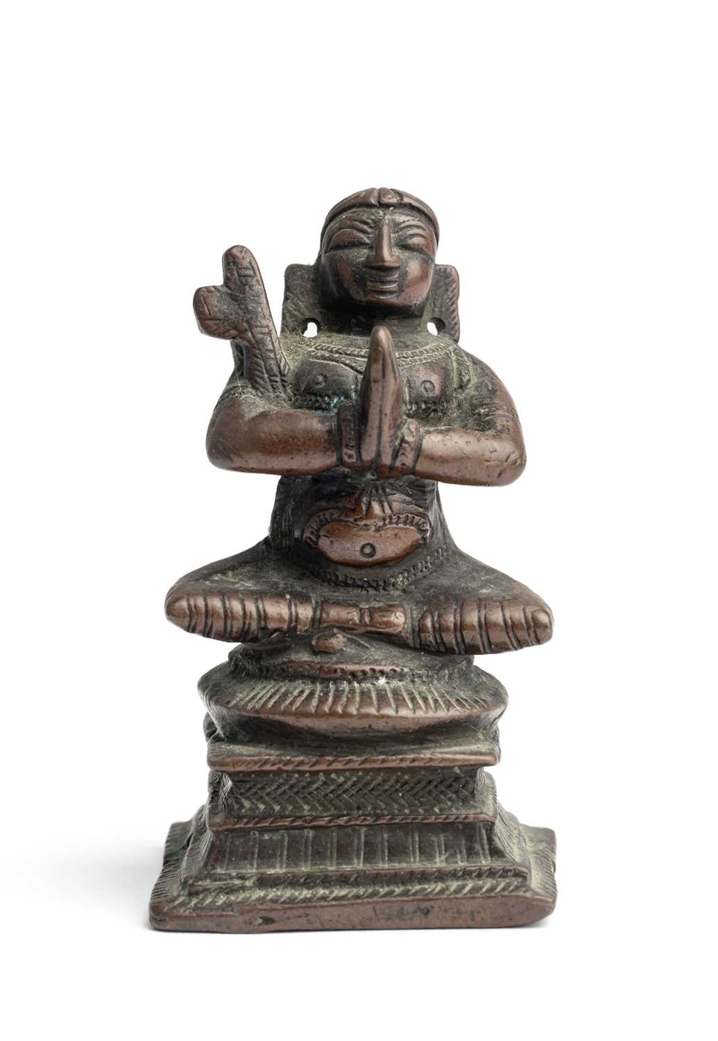Lot 278 - A BRONZE FIGURE OF RAMANUJA