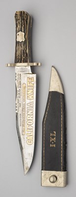 Lot 644 - A BOWIE KNIFE, GEORGE WOSTENHOLM & SON, WASHINGTON WORKS, SHEFFIELD, CIRCA 1960