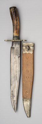 Lot 737 - A BOWIE KNIFE, TEMPORAL, SHEFFIELD, LATE 19TH CENTURY AND LATER