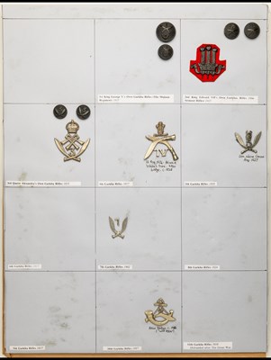 Lot 34 - Insignia of Gurkha Regiments pre-1947 and the Royal Gurkha Rifles