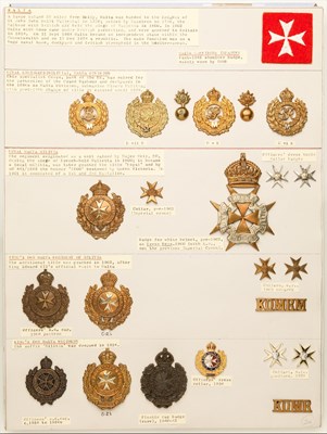 Lot 39 - Badges of Malta military and other units