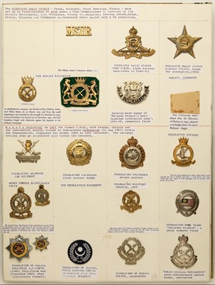 Lot 40 - Malay, Malaysian and Singaporean Military and Police Insignia