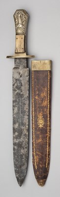 Lot 742 - A BOWIE KNIFE, WRAGG & SONS, SOLLY ST, MID-19TH CENTURY