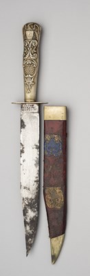 Lot 675 - A BOWIE KNIFE, EDWARD BARNES & SONS, LATE 19TH CENTURY