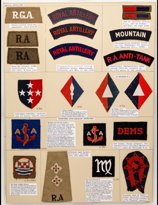 Lot 85 - Royal Artillery Badges and Formation Signs