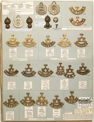 Lot 94 - Cap Badges and Brass Shoulder Titles of Territorial Royal Engineer Units