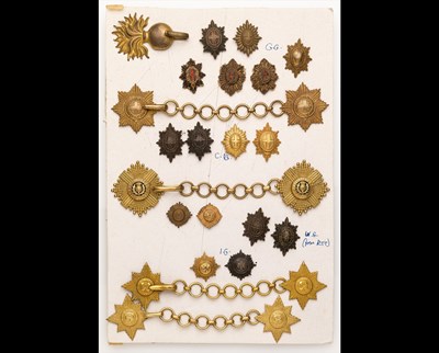 Lot 111 - Foot Guards Officers' Cloak Chains and Rank Badges