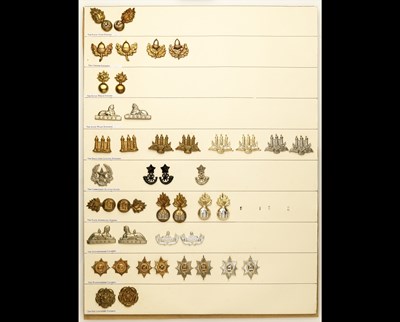 Lot 136 - Collar- badges of Infantry Regiments Post-1881.