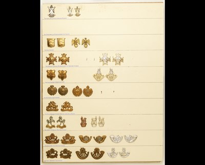 Lot 138 - Collar- badges of Infantry Regiments Post-1881.