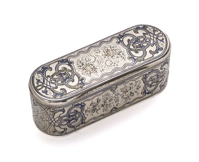 Lot 210 - A FRENCH SILVER SNUFF BOX, PARIS, MID 19TH CENTURY