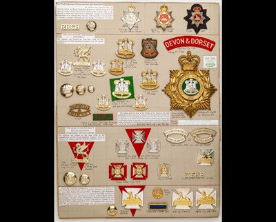 Lot 157 - Insignia of the proposed amalgamation of the Gloucestershire and Hampshire Regiments