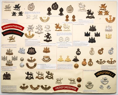 Lot 166 - Insignia of County Territorial Regiments