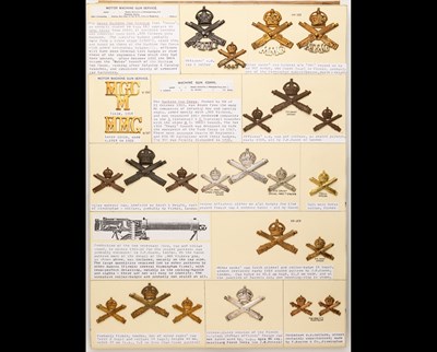 Lot 189 - Insignia of the Machine Gun Corps and Motor Machine Gun Service