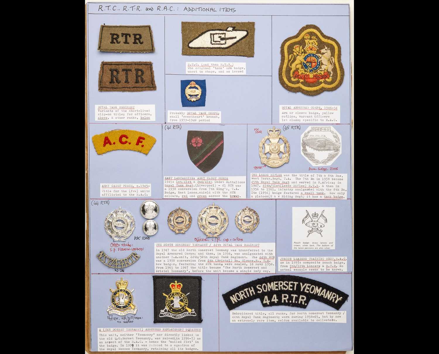 Tanker Ranks Lot 194 - Insignia of the Royal Tank Regiment
