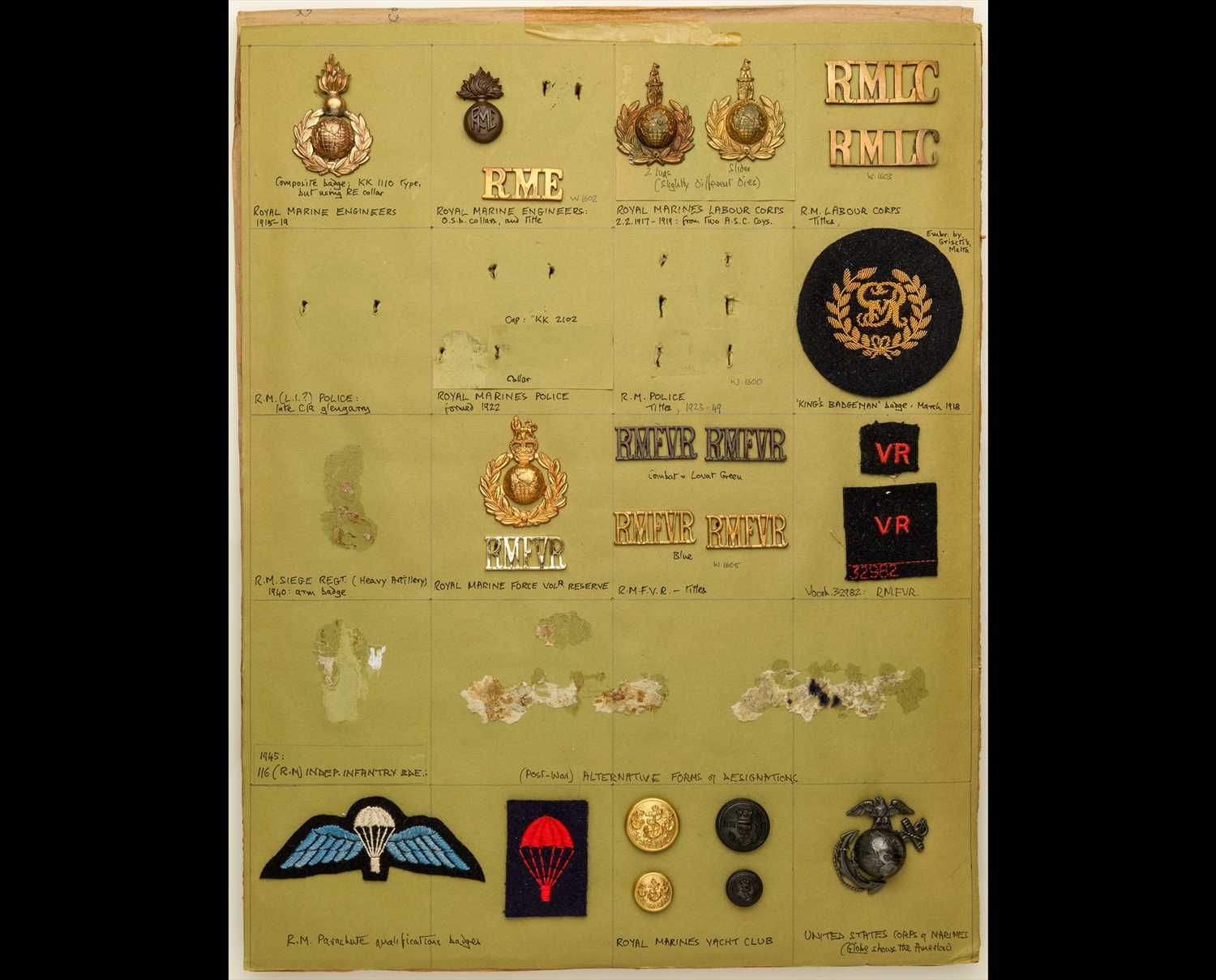 Lot 198 - Royal Marines Insignia