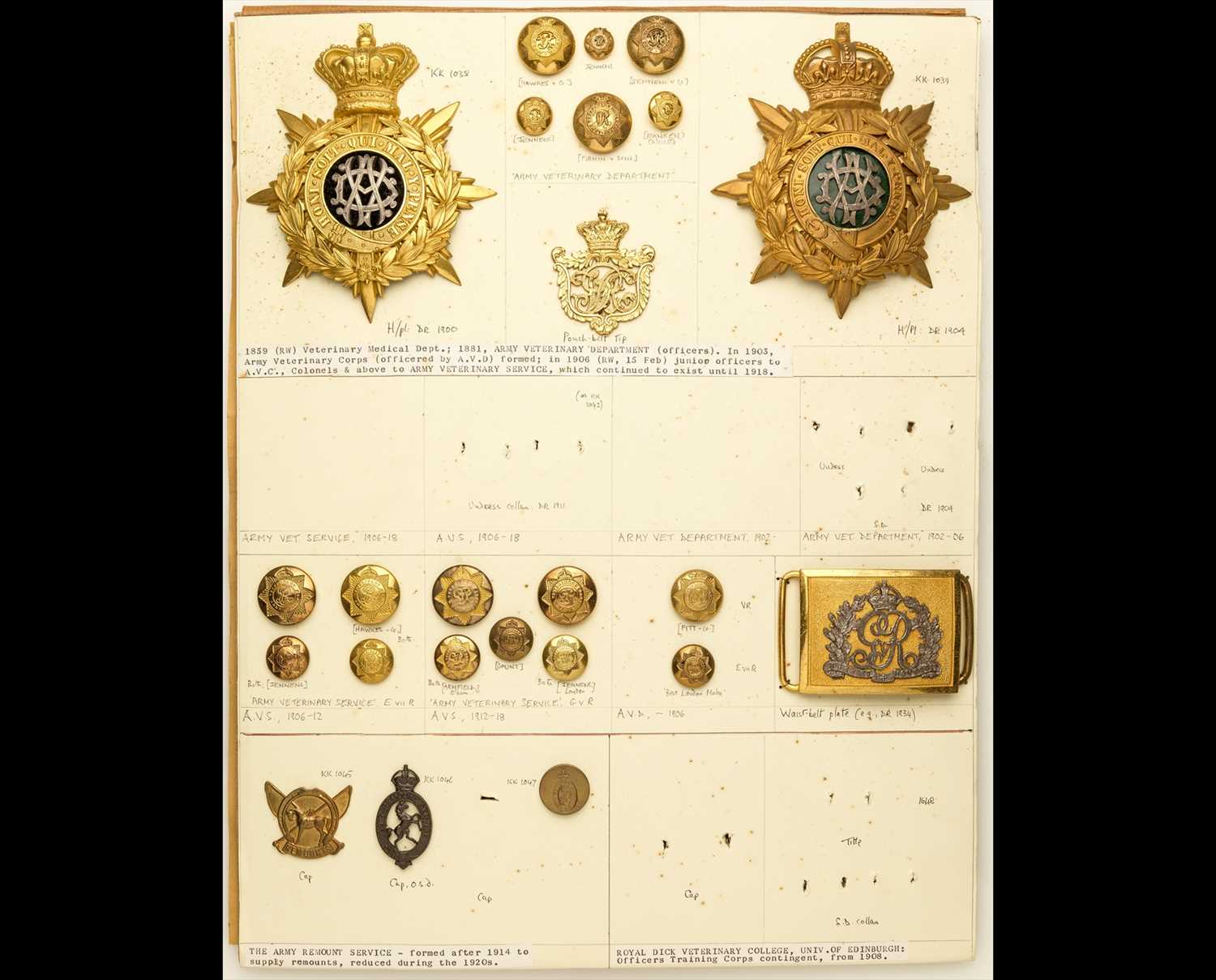 Lot 227 - Insignia of the Royal Army Veterinary Corps