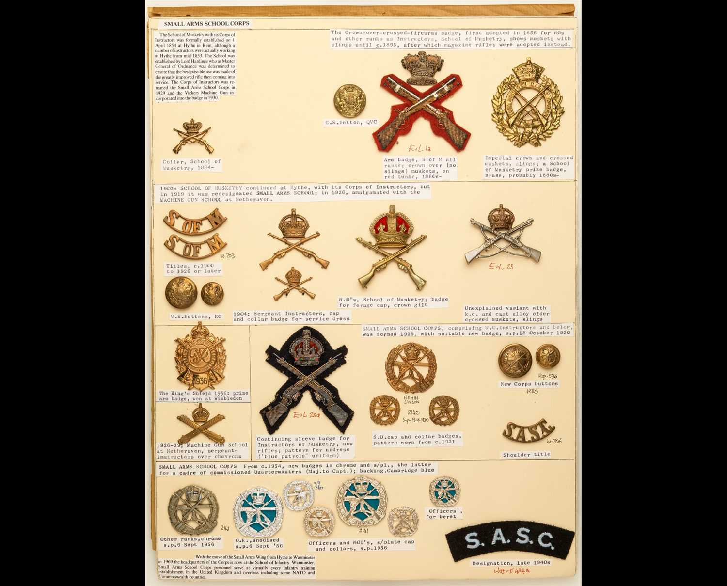 Lot 228 - Small Arms School Corps and School of Musketry Badges