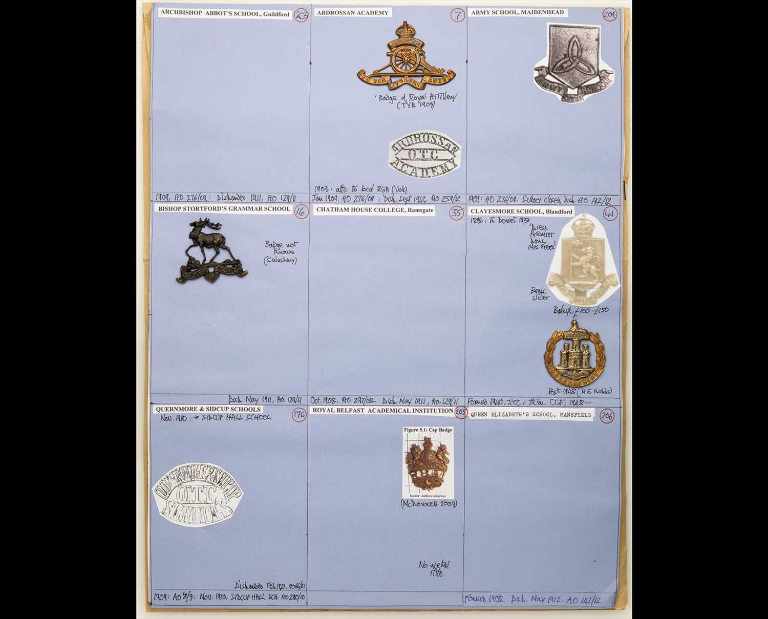 Lot 247 - OTC items of eight schools