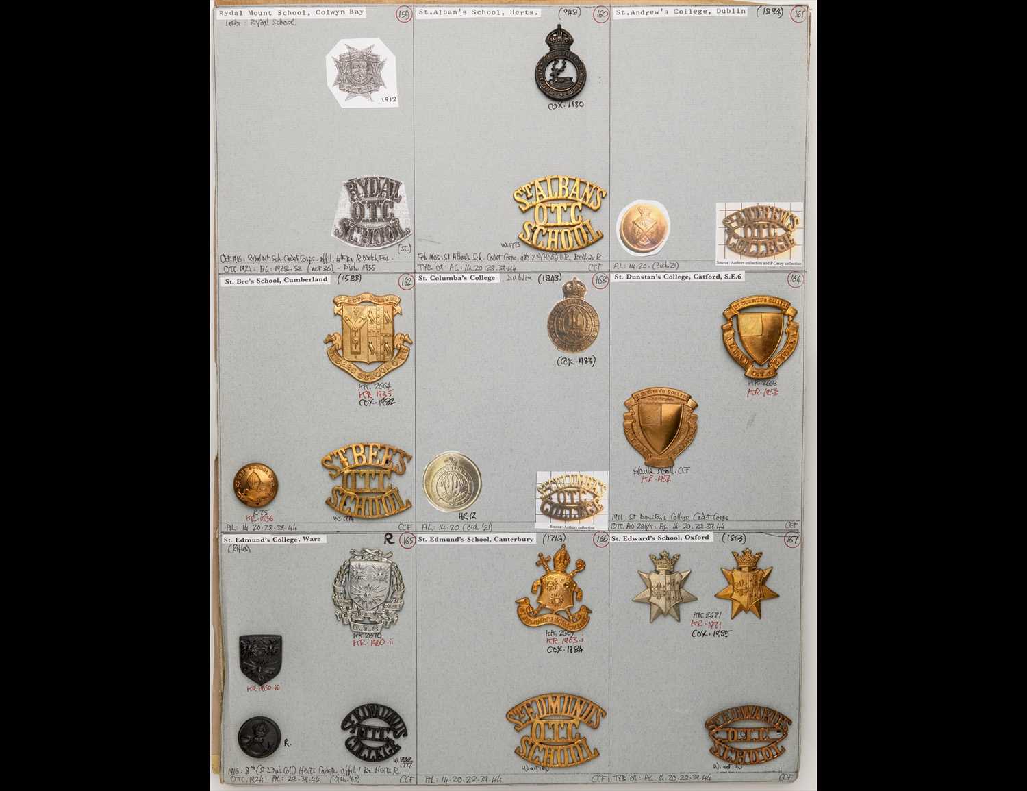 Lot 268 - School OTC Badges