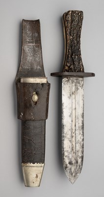 Lot 545 - A HEAVY BOWIE KNIFE, LATE 19TH CENTURY