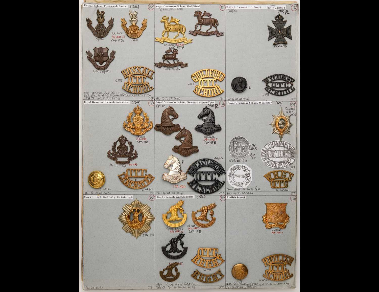 Lot 269 - School OTC Badges