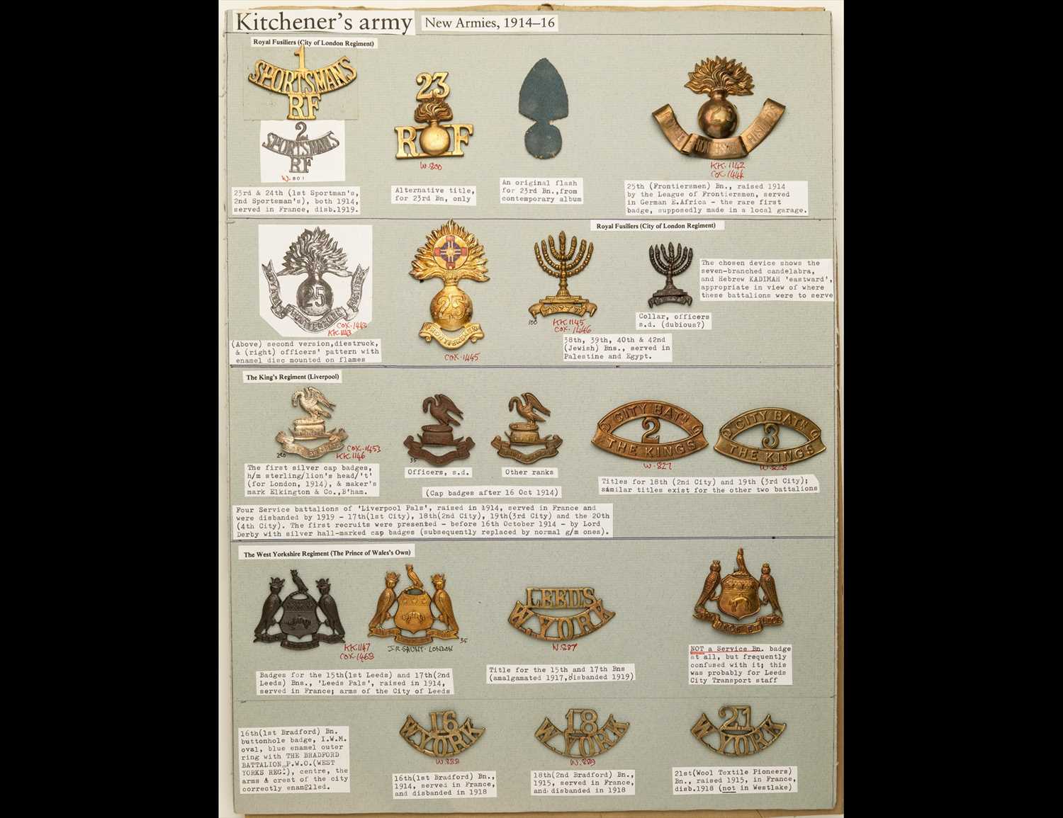 Lot 278 - Kitchener's Army Units (1)