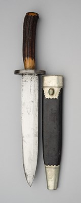 Lot 703 - A HUNTING KNIFE, MAPPIN BROTHERS, QUEENS CUTLERY WORKS, SHEFFIELD, THIRD QUARTER OF THE 19TH CENTURY