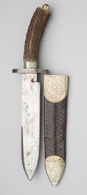 Lot 514 - AN INDIAN BOWIE KNIFE, LATE 19TH/EARLY 20TH CENTURY