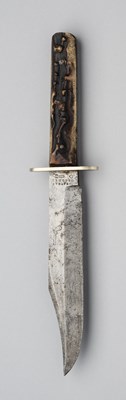 Lot 579 - A BOWIE KNIFE, JONATHAN CROOKES, CIRCA 1880