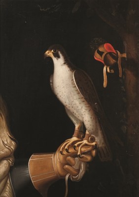 Lot 323 - A  HAWK RESTING, LATE 16TH/EARLY 17TH CENTURY, GERMAN OR NETHERLANDISH
