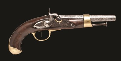 Lot 338 - **A FRENCH .700 CALIBRE MODEL 1822 PERCUSSION PISTOL; AND A 10 BORE PERCUSSION PISTOL OF REGULATION