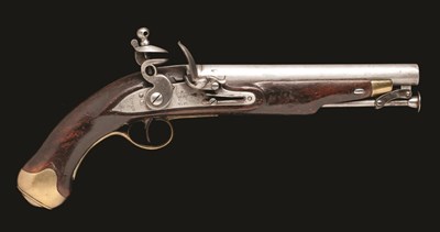 Lot 340 - **A .650 CALIBRE 1759 PATTERN LIGHT DRAGOON FLINTLOCK PISTOL BY DURS EGG