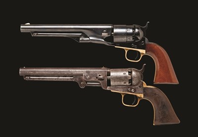 Lot 351 - **A .44 CALIBRE U.S. COLT MODEL 1860 SIX SHOT PERCUSSION ARMY REVOLVER