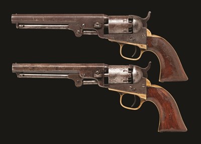 Lot 352 - **TWO .31 CALIBRE U.S. COLT MODEL 1849 SIX SHOT PERCUSSION POCKET REVOLVERS