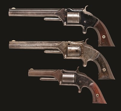 Lot 361 - **A .32 CALIBRE U.S. SMITH & WESSON MODEL NO.2 OLD MODEL SIX-SHOT RIM-FIRE REVOLVER