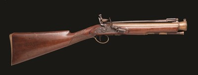 Lot 372 - A FLINTLOCK BLUNDERBUSS BY COOK