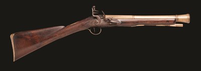 Lot 373 - A FLINTLOCK BLUNDERBUSS SIGNED KETLAND