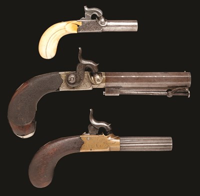 Lot 389 - **AN 80 BORE CONTINENTAL PERCUSSION POCKET PISTOL